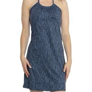 Eddie Bauer Blue / Black Harmony Halter Dress